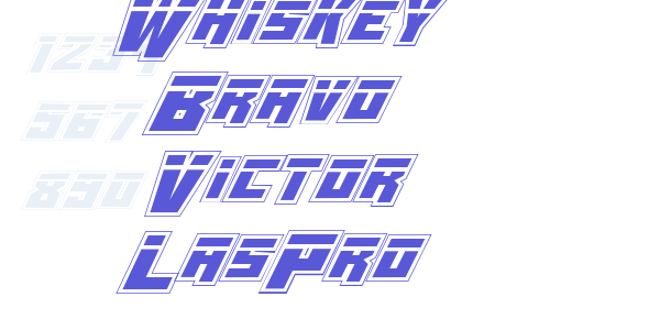 Whiskey Bravo Victor LasPro font free