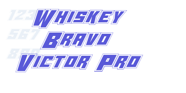 Whiskey Bravo Victor Pro font free