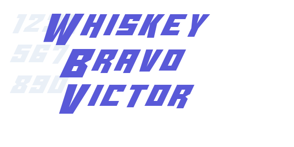 Whiskey Bravo Victor font free