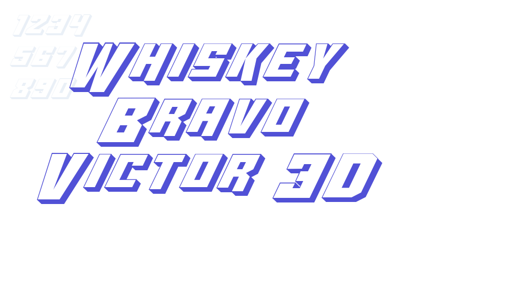 Whiskey Bravo Victor 3D-font-download