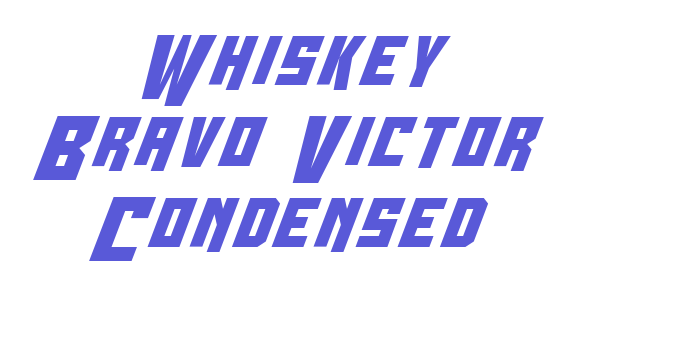 Whiskey Bravo Victor Condensed Font Download