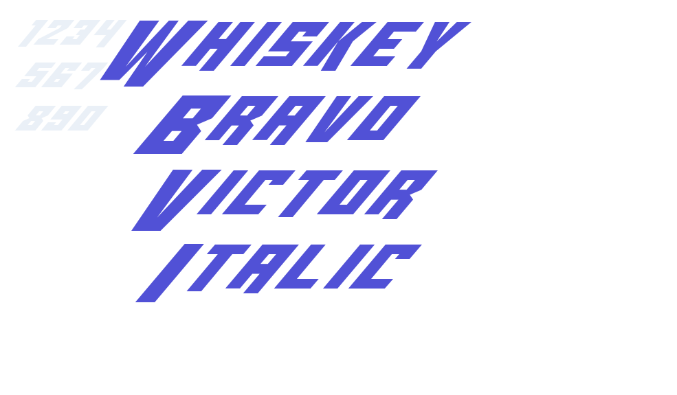 Whiskey Bravo Victor Italic-font-download