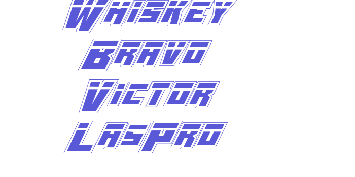 Whiskey Bravo Victor LasPro Font Download