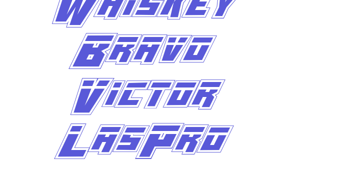 Whiskey Bravo Victor LasPro Font