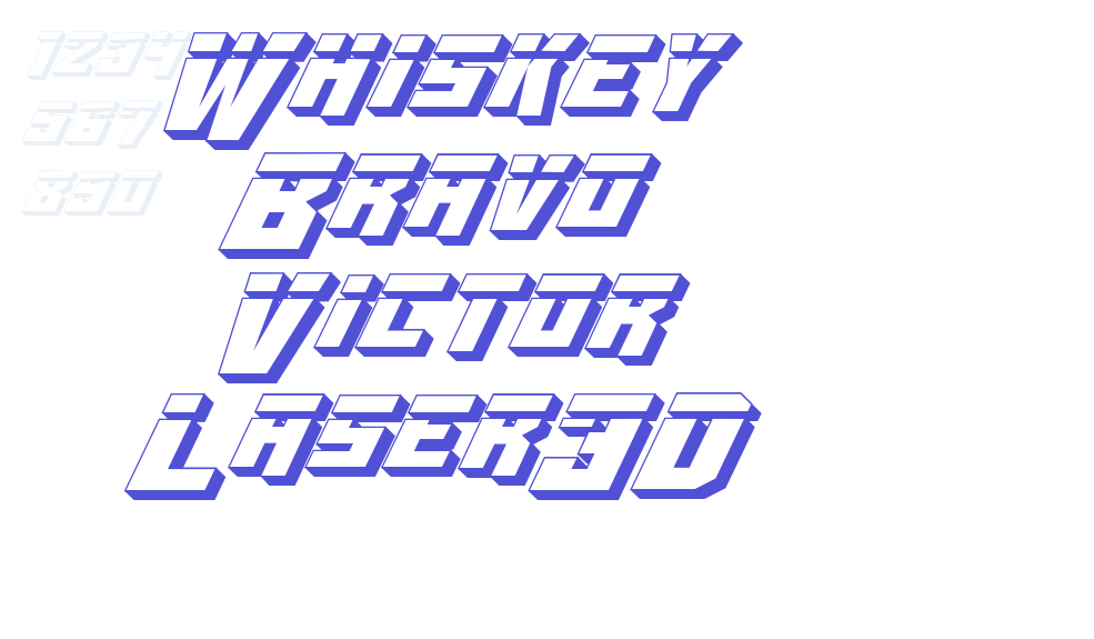 Whiskey Bravo Victor Laser3D-font-download