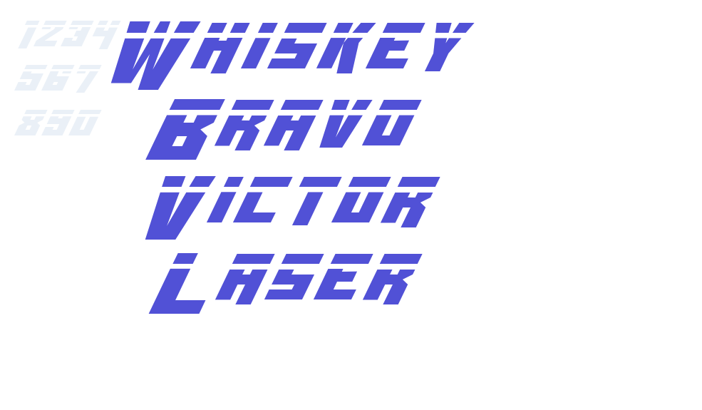 Whiskey Bravo Victor Laser-font-download