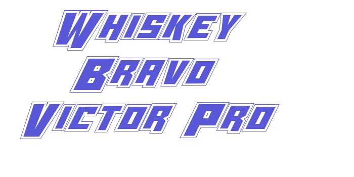 Whiskey Bravo Victor Pro Font