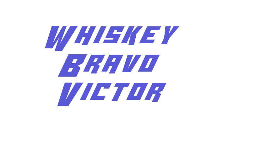 Whiskey Bravo Victor Font