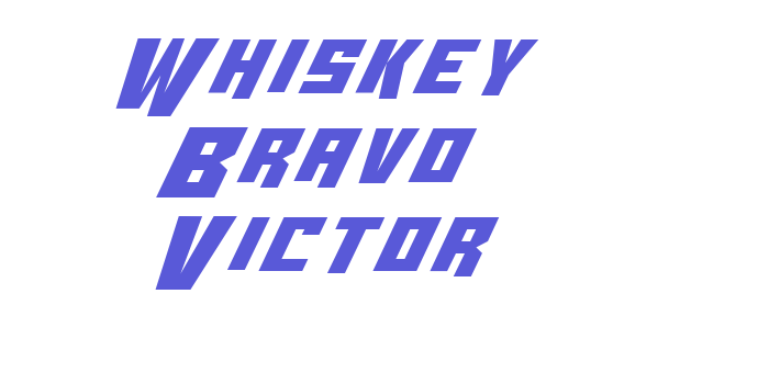 Whiskey Bravo Victor Font Download