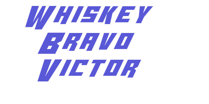 Whiskey Bravo Victor Font