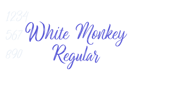 White Monkey Regular font free