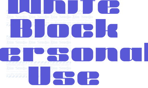 White Block Personal Use Font