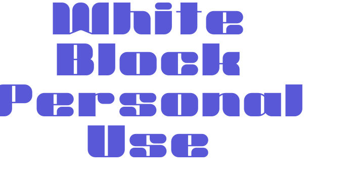 White Block Personal Use Font Download