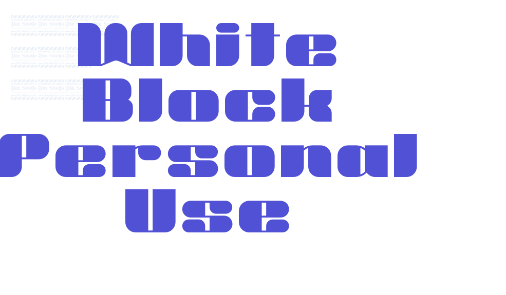 White Block Personal Use-font-download