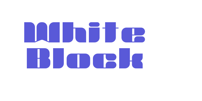 White Block Font