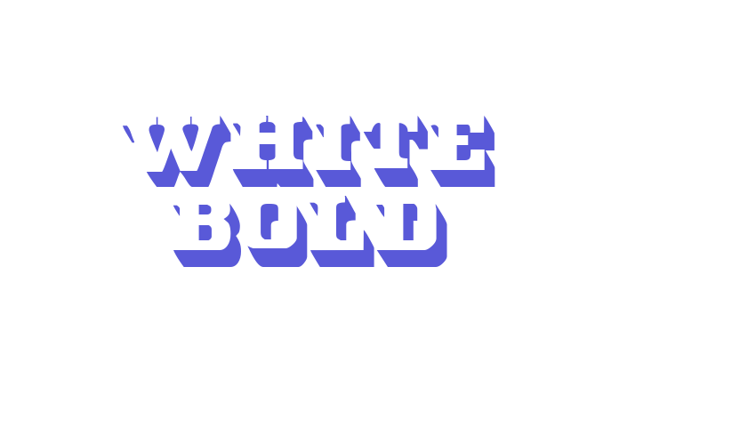 White Bold Font