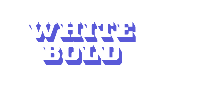 White Bold Font Download