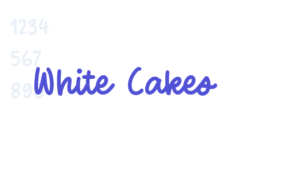 White Cakes font download