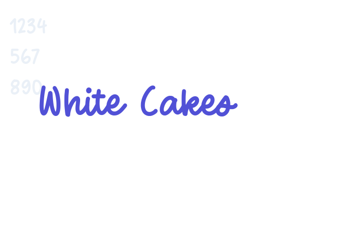 White Cakes font download