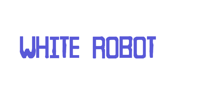 White Robot Font