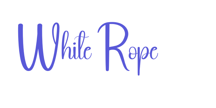 White Rope Font