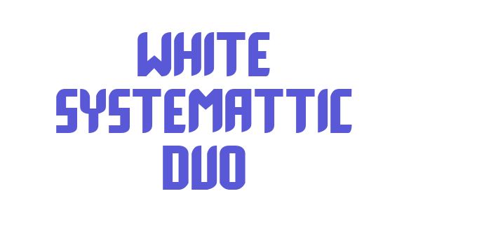 White Systemattic Duo Font Download