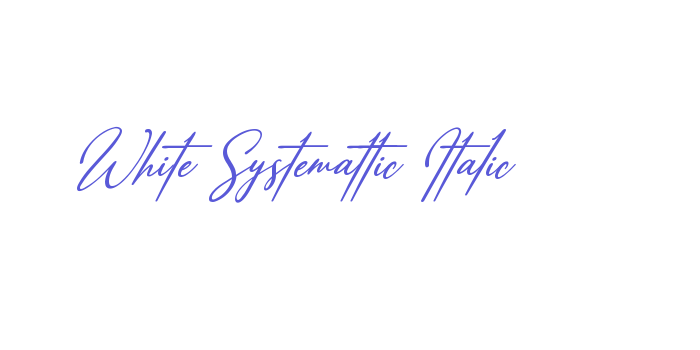 White Systemattic Italic Font