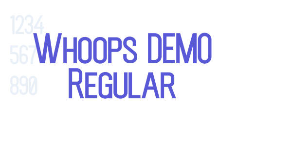 Whoops DEMO Regular font free