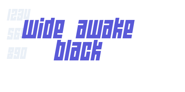 Wide awake Black font free