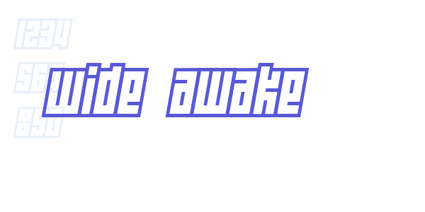 Wide awake font free