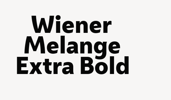 Wiener Melange Extra Bold Font