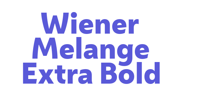 Wiener Melange Extra Bold Font Download