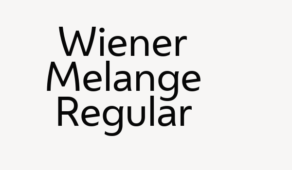 Wiener Melange Regular Font