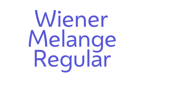 Wiener Melange Regular Font Download