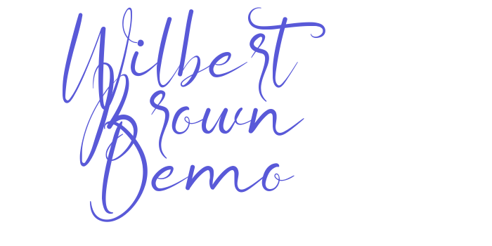 Wilbert Brown Demo Font Download