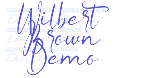 Wilbert Brown Demo-font-download