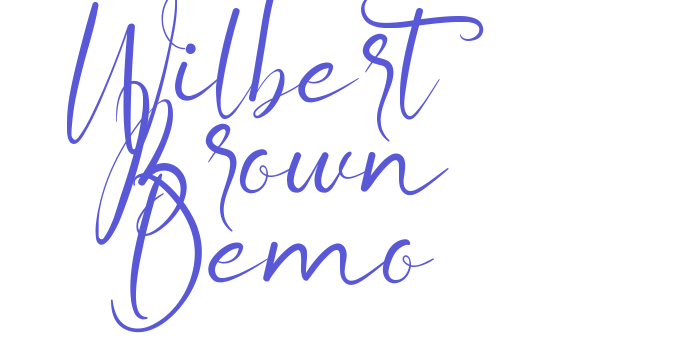 Wilbert Brown Demo Font