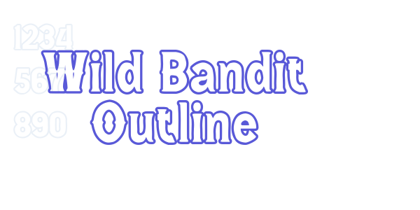 Wild Bandit Outline font free