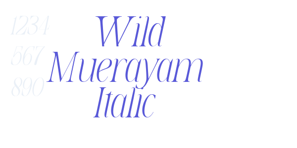 Wild Muerayam Italic font free