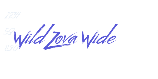 Wild Zova Wide font free