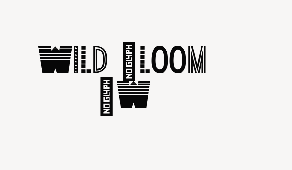 Wild Bloom BW Font