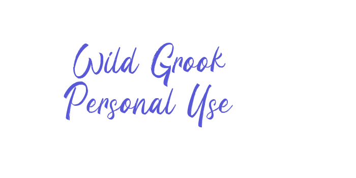 Wild Grook Personal Use Font Download