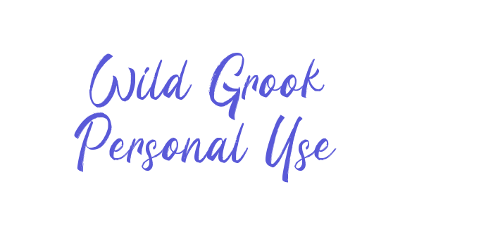 Wild Grook Personal Use Font