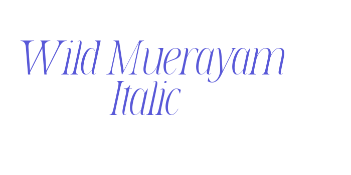 Wild Muerayam Italic Font Download