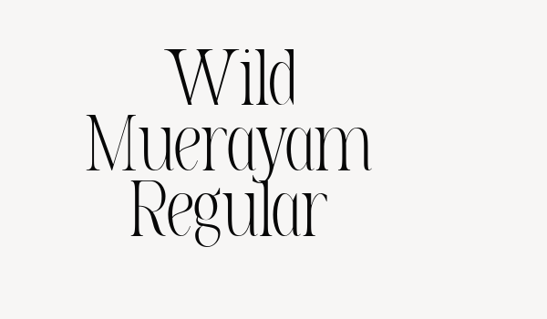 Wild Muerayam Regular Font