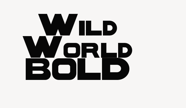 Wild World BOLD Font