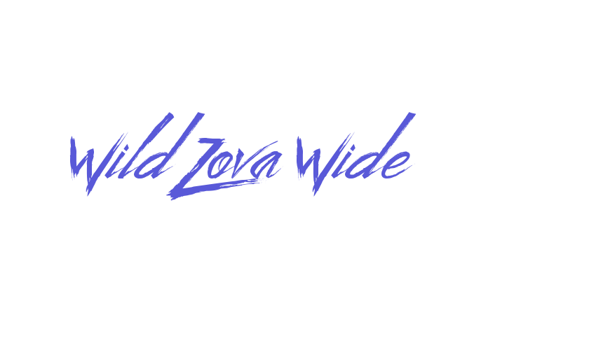 Wild Zova Wide Font