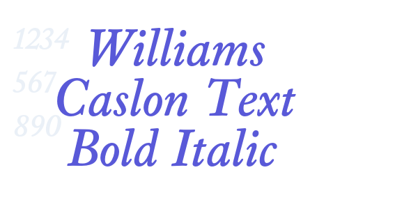 Williams Caslon Text Bold Italic font free