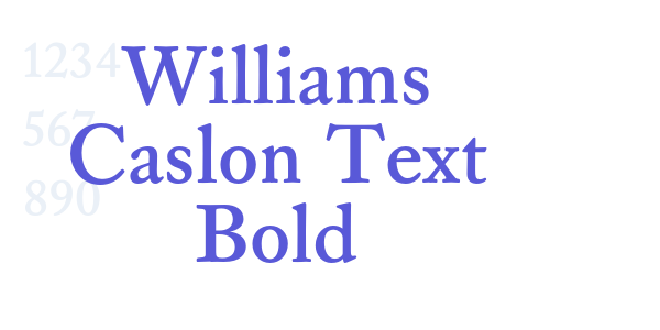 Williams Caslon Text Bold font free