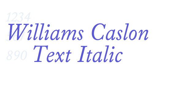 Williams Caslon Text Italic font free